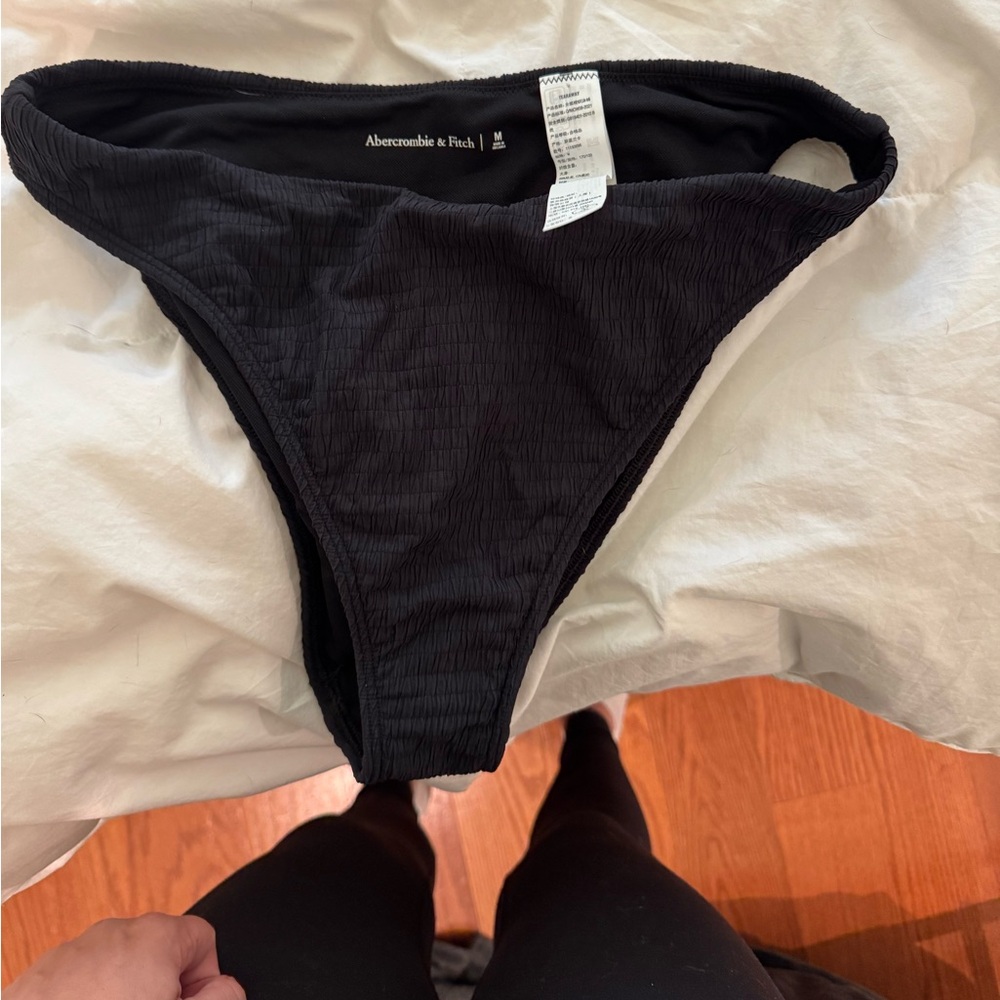 Abercrombie crinkle high cut bathing suit bottoms